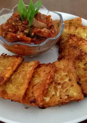 Foto resep Tempe Goreng dan Sambal Tomat