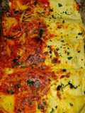 Canelones de verdura con bechamel y fileto