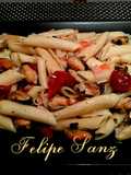 Penne rigate con mejillones