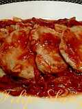 Lomo de cerdo con salsa de pimientos asados