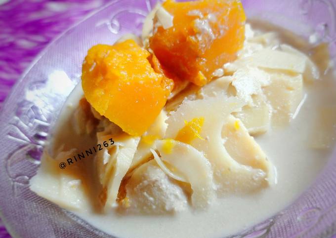 Cara Bikin Sayur santan rebung + waluh Gampang