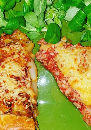Une photo de Tarte aux oignons et tarte au thon
