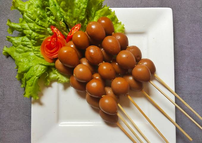 Sate Telur Puyuh ala Warung Soto/Angkringan