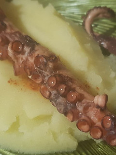 Una foto de Pulpo sobre puré de patatas 🐙