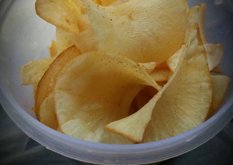 Kripik singkong dengan bumbu tabur homemade