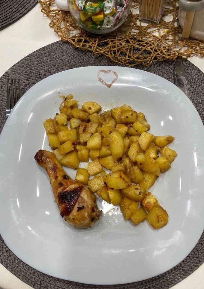 Печена картопля з курочкою