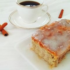 A picture of Cinnamon Slice Cake - Eggless.