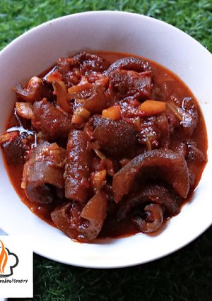 A picture of Dried Kpomo sauce.