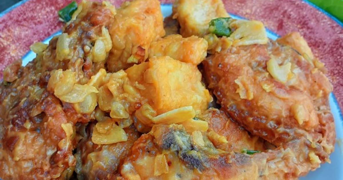 672 resep  ayam  goreng  telur  asin  enak dan sederhana  ala 