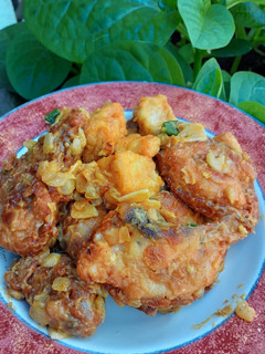 Foto resep Salted Egg Chicken (Royco-saus telur asin)