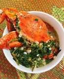 Canh ghẹ rau muống