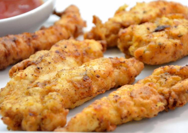 Simple Way to Prepare Homemade Fried Chicken Fingers