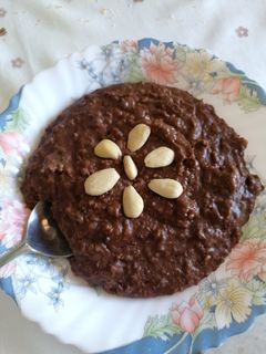 Una foto de Porridge con cacao