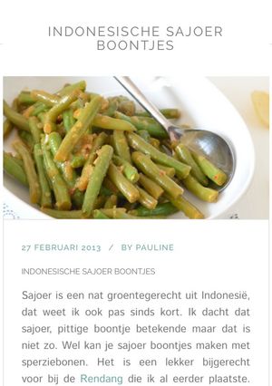 A picture of Sajoer boontjes.