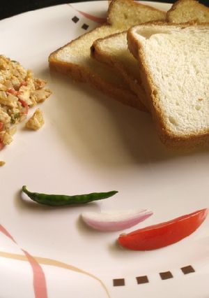 A picture of Anda Burji / Indian Scrambled Eggs.