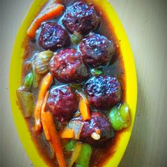 Beetroot Manchurian A picture of Beetroot Manchurian.
