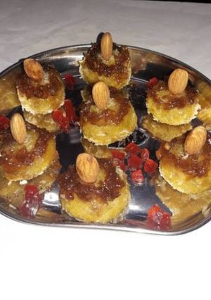 A picture of Mango gulkand and nuts peda.