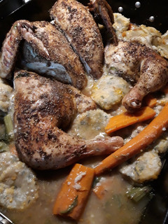 A picture of Roasted Chicken and Dumplings.