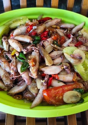 Foto resep Cumi Asin Tumis Cabai Hijau