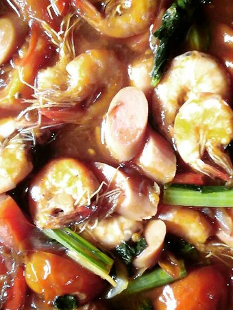 Cara Memasak Udang dan sosis asam manis Enak Terbaru