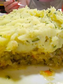 Una foto de Pastel de hortalizas y salsa Ponzu