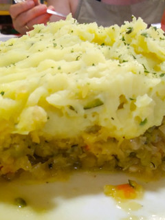 Una foto de Pastel de hortalizas y salsa Ponzu