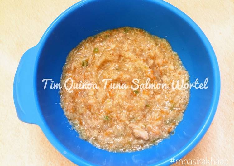 Cara Gampang Menyiapkan Tim Quinoa Tuna Salmon Wortel Mpasi 8m yang Sempurna