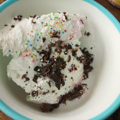 A picture of Strawberry vanilla ice cream.