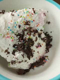 A picture of Strawberry vanilla ice cream.