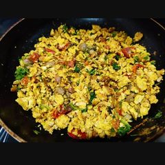 A picture of Street style spicy egg bhurji.