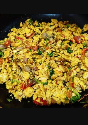 A picture of Street style spicy egg bhurji.