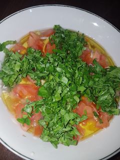 صورة لوصفة فول مدمس باللبن وطحينة 😍