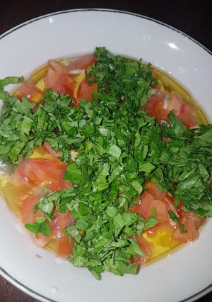 صورة لوصفة فول مدمس باللبن وطحينة 😍