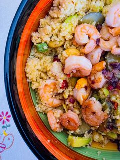 Foto di Cous cous con gamberi e anacardi