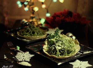 Foto principal de Tartaletas de Spaghetti al Pesto de Espinacas