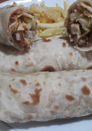 صورة لوصفة الشاورما 🌯 في المنزل 😋💖