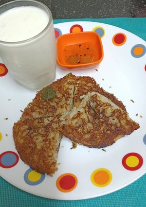 A picture of Sama Rice No Handvo (Bhagar Rice).