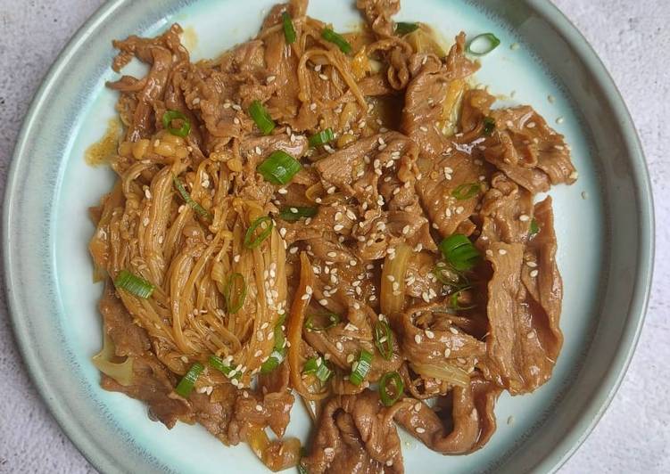 Beef Enoki Teriyaki