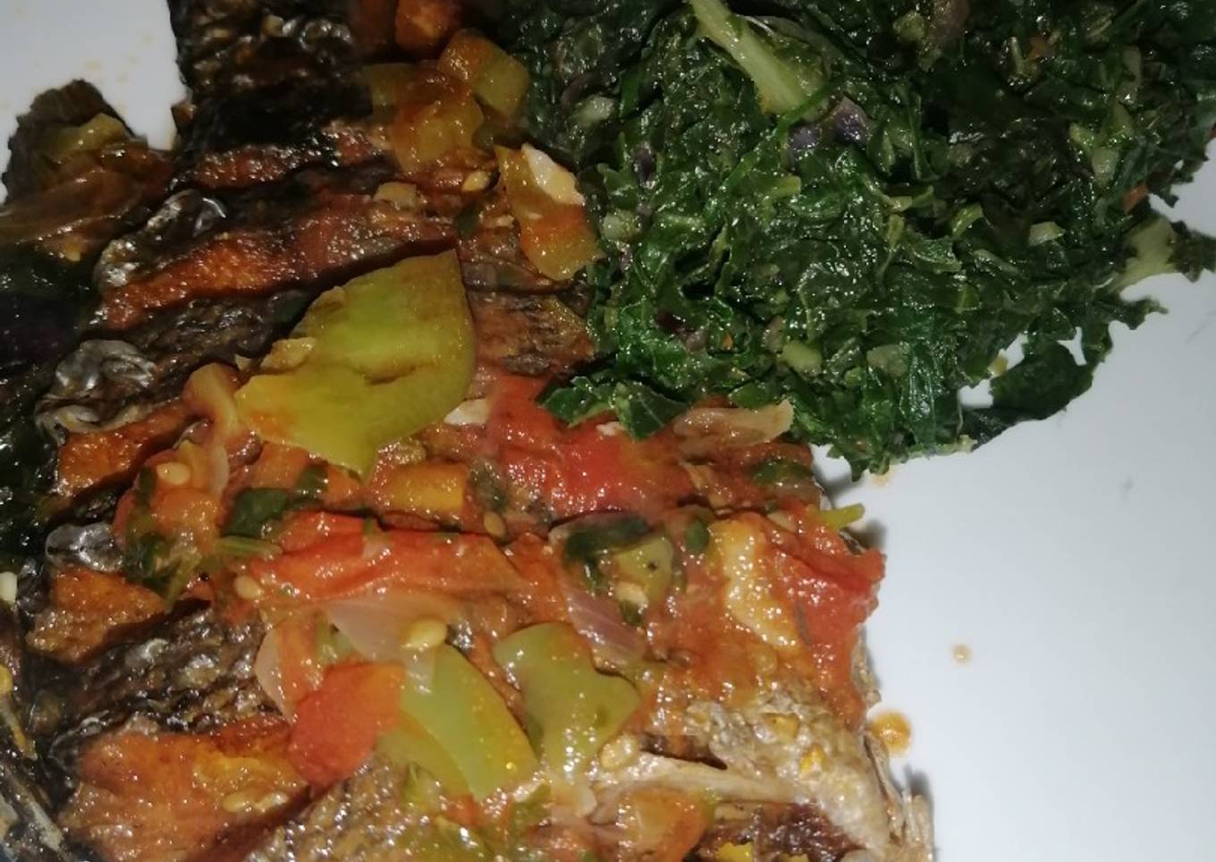 Tilapia wet fry with lime juice