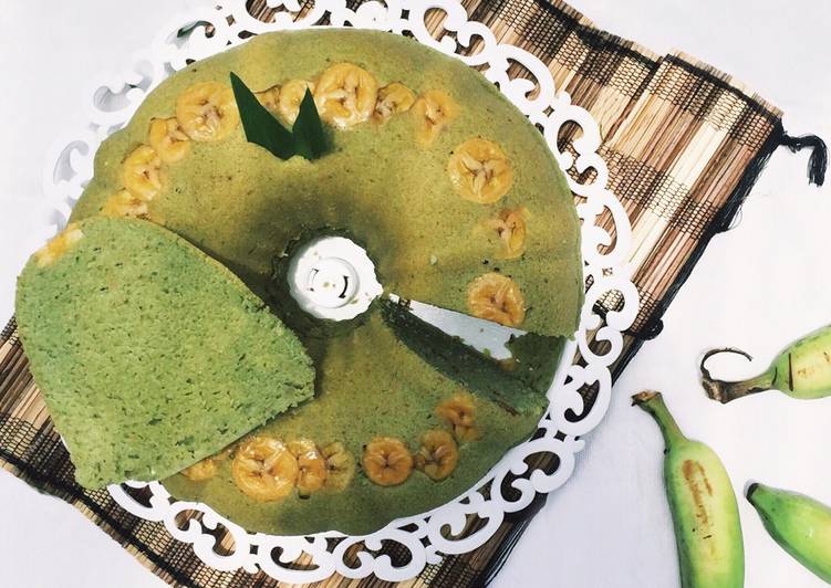 Resep Cake Pisang Ijo Pandan 🍌 Anti Gagal