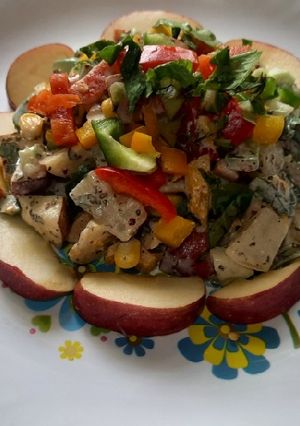 A picture of Russian salad.