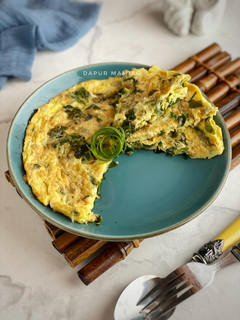 Foto resep Telur Dadar daun melinjo