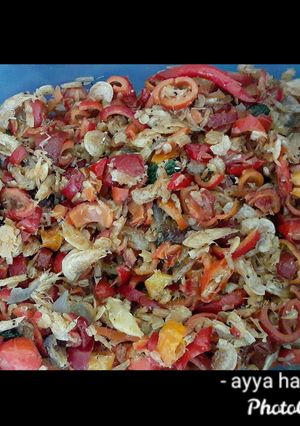 Foto resep Tumis kulit melinjo, udang rebon
