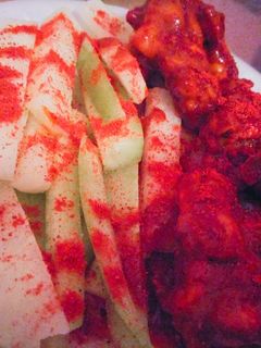 Una foto de Alitas en achiote