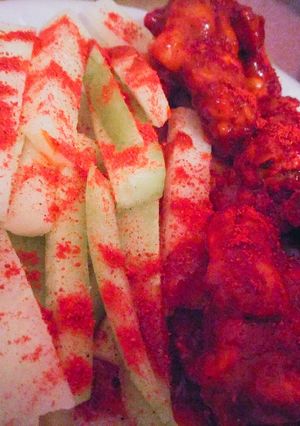 Una foto de Alitas en achiote