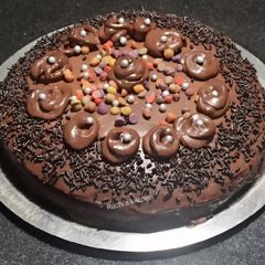 A picture of Chocolate truffle cake.