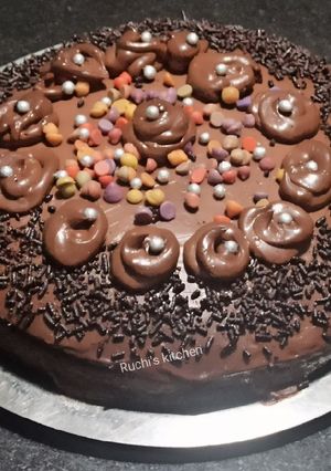 A picture of Chocolate truffle cake.
