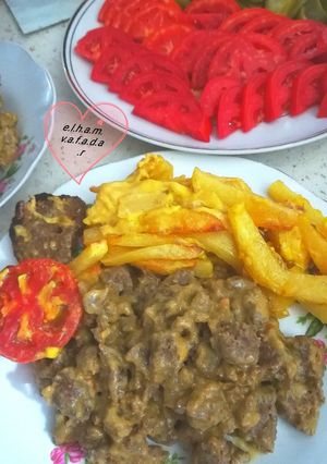 عکسی از دستور کباب ترکی خونگی الهام پز