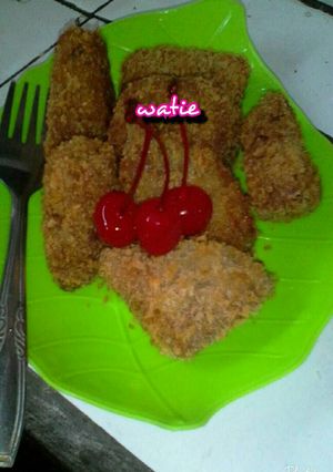 Foto resep Nugget pisang eggless strawberry