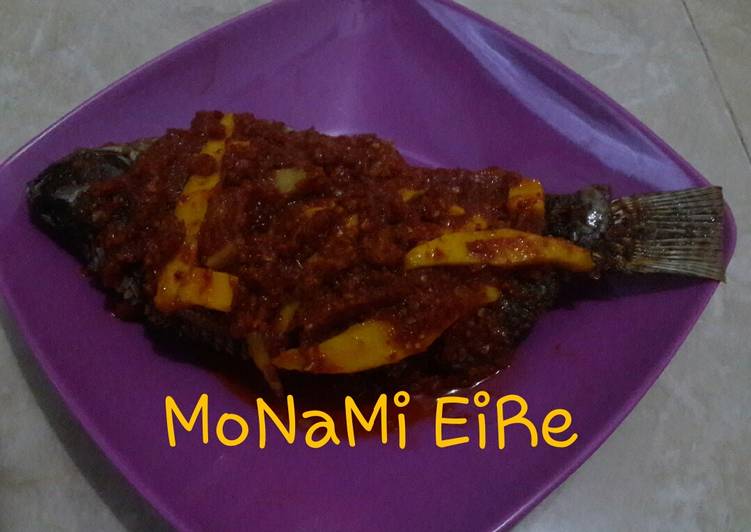 Proses mengolah Mujair Sambel Mangga Pedas yang Lezat